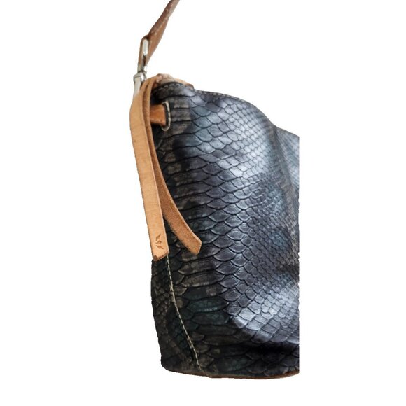 Consuela Hobo Bag – Leather & Snakeskin Print Tote Shoulder Bag – Make Today Rid - Picture 7 of 16